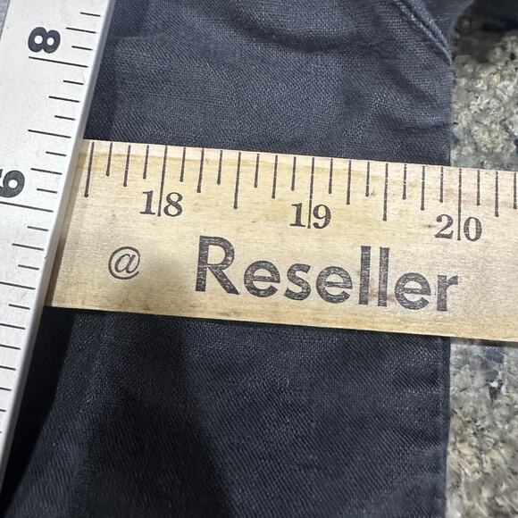 Sigrid Olsen Shirt Womens Medium Gray Linen Blend Short Sleeve Button Front - Picture 5 of 6